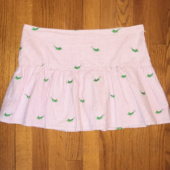 Lilly Pulitzer Dresses & Skirts - Lilly Pulitzer Seersucker Grasshopper Skirt Size 6
